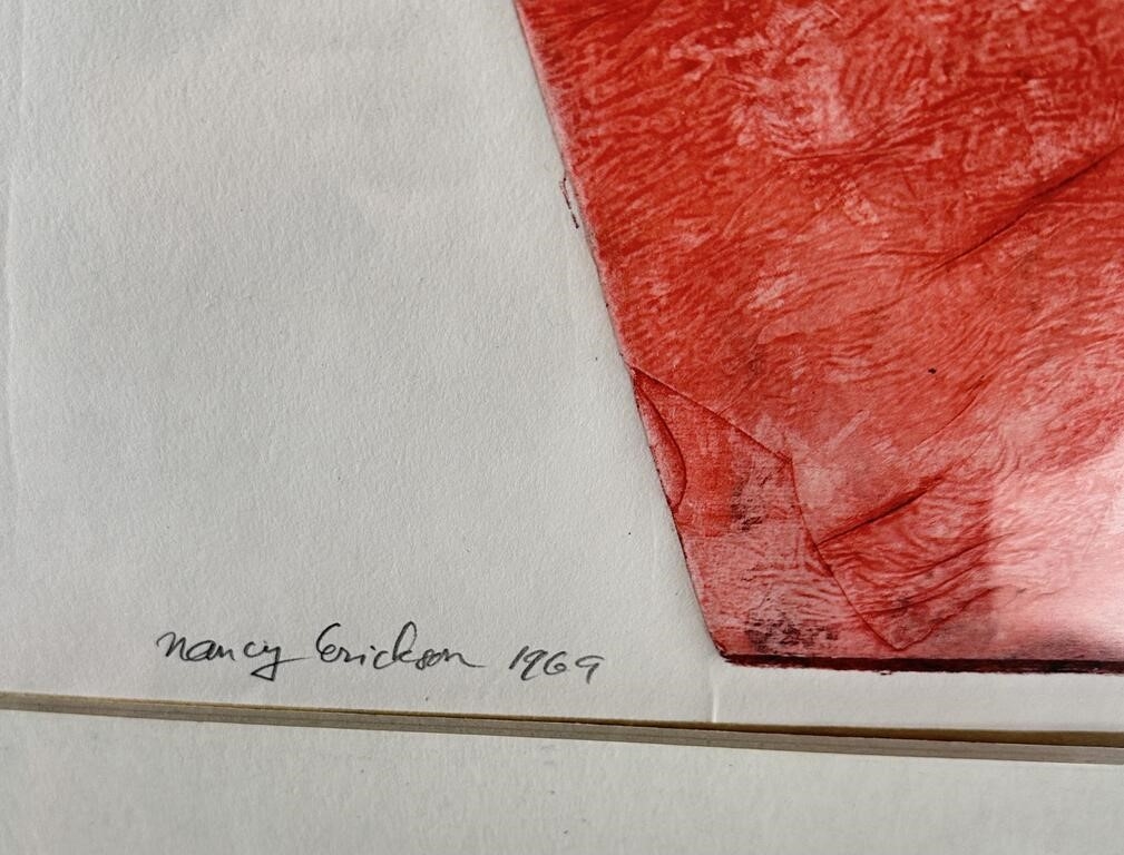 Artwork by Nancy Erickson, Montana, Made of Collagraph Print