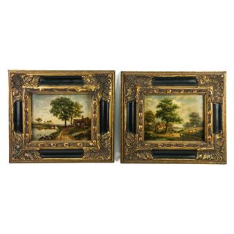 European pastoral and village scenes - G. Rose