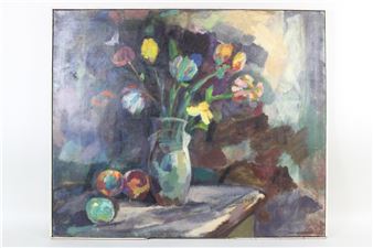 Still Life of Flowers - Haim Mendelsohn