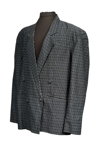 Custom 2-piece suit made by Dapper Dan for Big Daddy Kane's backup dancer Scoob Lover a.k.a. Johnny Famous, ca. 1989 - Dapper Dan