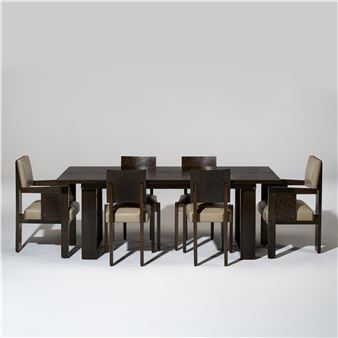 Dining Table and Six Chairs, circa 1935 by André Sornay