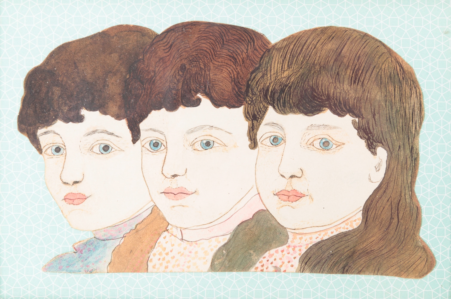 Artwork by Michael Wilson, THREE PIECES OF FOLK ART., Made of watercolor