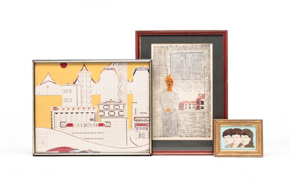 THREE PIECES OF FOLK ART. - Michael Wilson