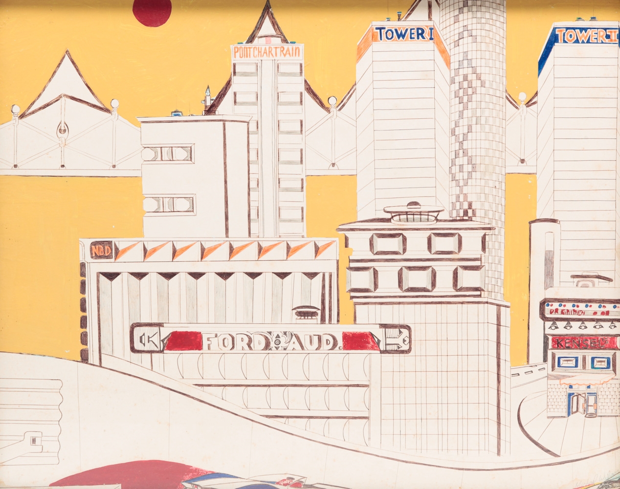 Artwork by Michael Wilson, THREE PIECES OF FOLK ART., Made of watercolor