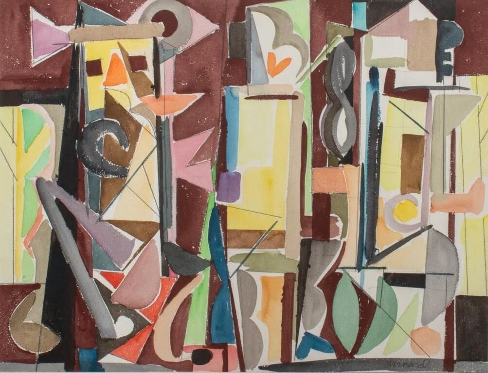 Robert Barnard | abstract Cubist composition | MutualArt