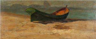 Canoa na Praia - Virgilio Lopes