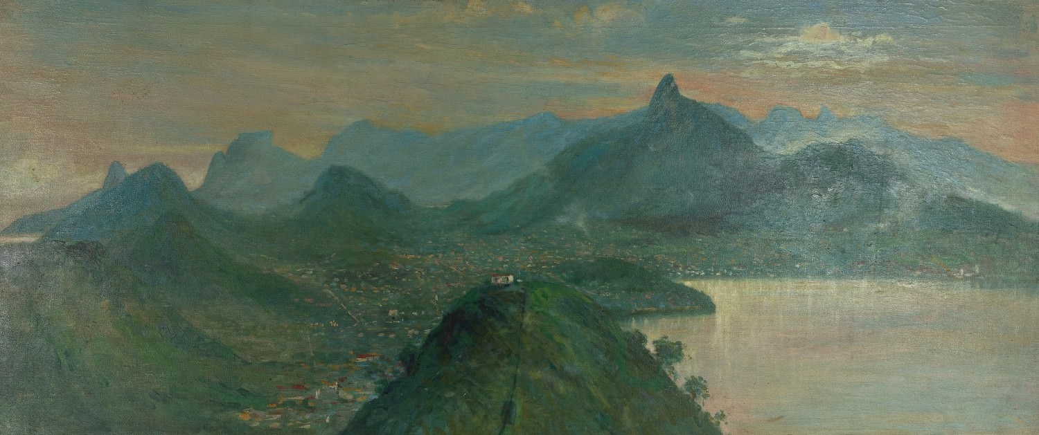 Artwork by Araujo Lima, Rio de Janeiro Visto do Pão de Açúcar, Made of oil on eucatex
