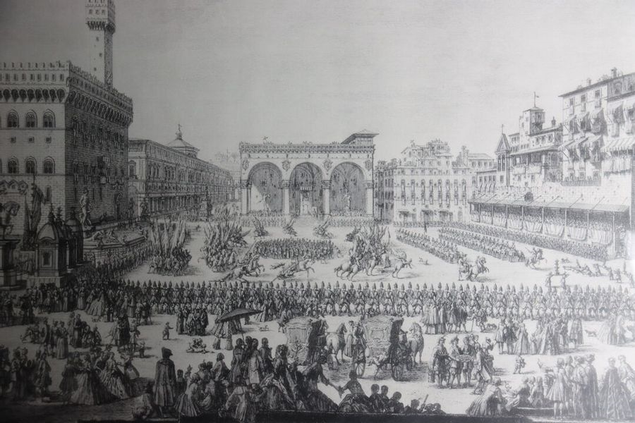 Giuseppe Zocchi | View of the Palazzo Vecchio in Florence | MutualArt