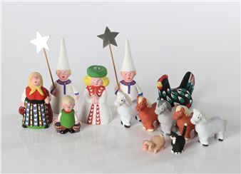 Lussetåg, figurer samt djur. - Carla Holm