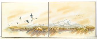 ''Migrating Geese'' Diptych - Jess Cauthorn