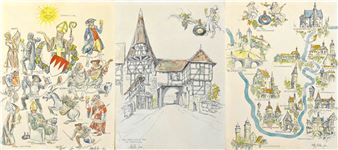 Dreiteiliges Konvolut an Graphiken - Willy Müller-Gera