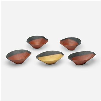 Suite of Five Geometric Bowls - Mark Pharis
