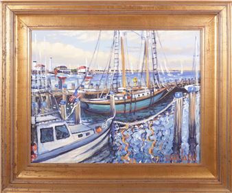 “Moored Boats in Nantucket Harbor” - Ilya Kagan