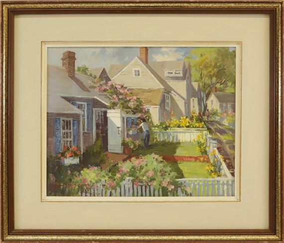 “Summer Street Nantucket” by Helen Sharp Potter, circa 1987