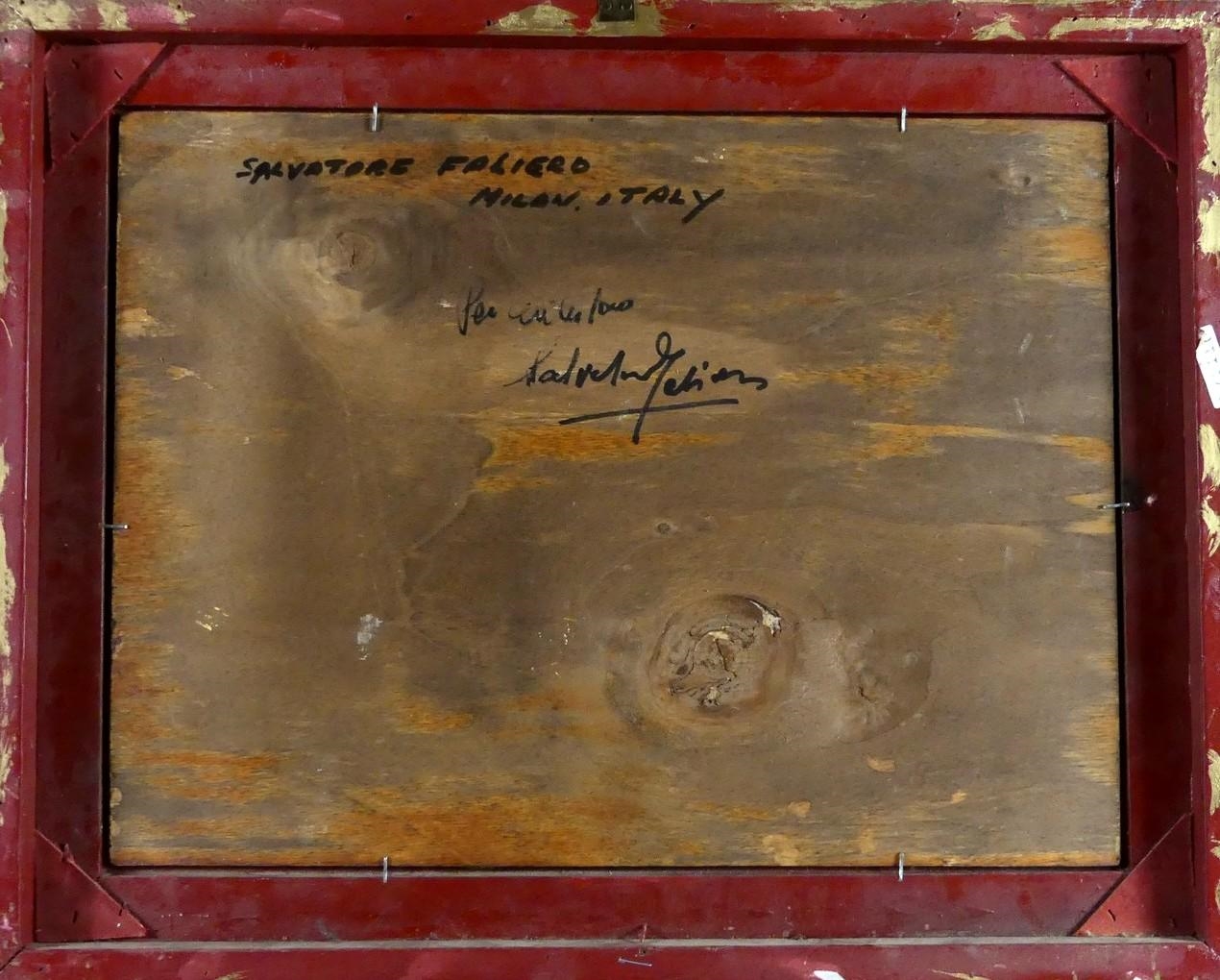 Artwork by Salvatore Faliero, A rural scene in Milan, Made of oil on panel