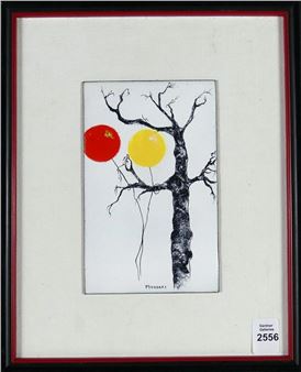 Two Balloons and Tree - Betty Miyasaki