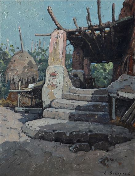 Landscape by Leonid Romanovitch Sologub, mid 20th century