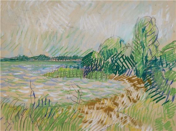 Am Achterwasser bei Pudagla“ by Klaus Peter Dulke, 1951