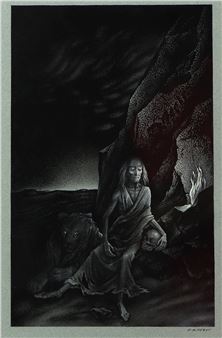 Saint Jérôme dans le désert - Edmond- Maurice Perot