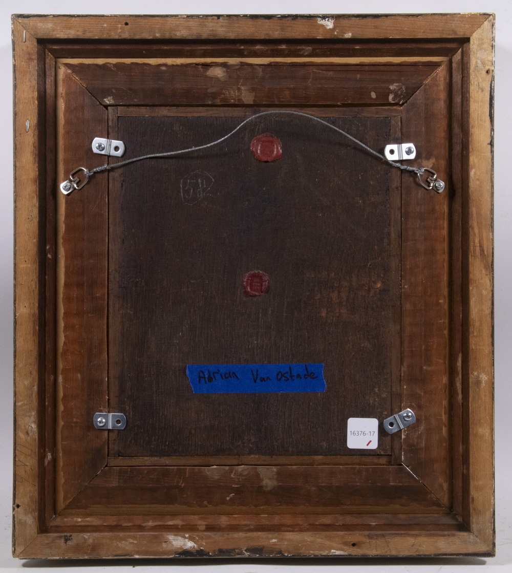 Artwork by Adriaen van Ostade, The Scheming Drunkard, Made of oil on panel