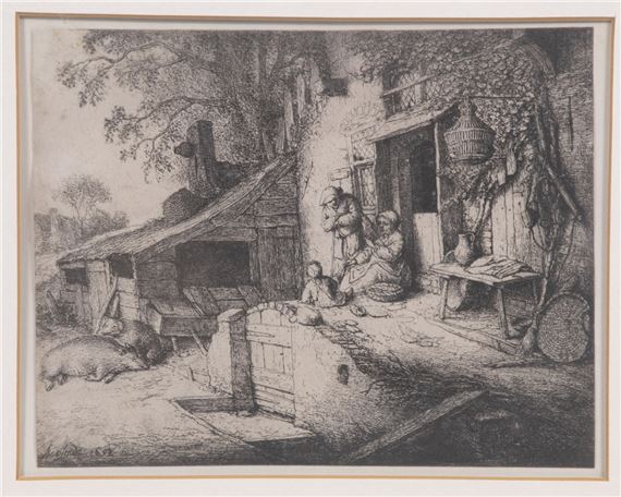 (Haarlem 1610-1685) The woman Spinning