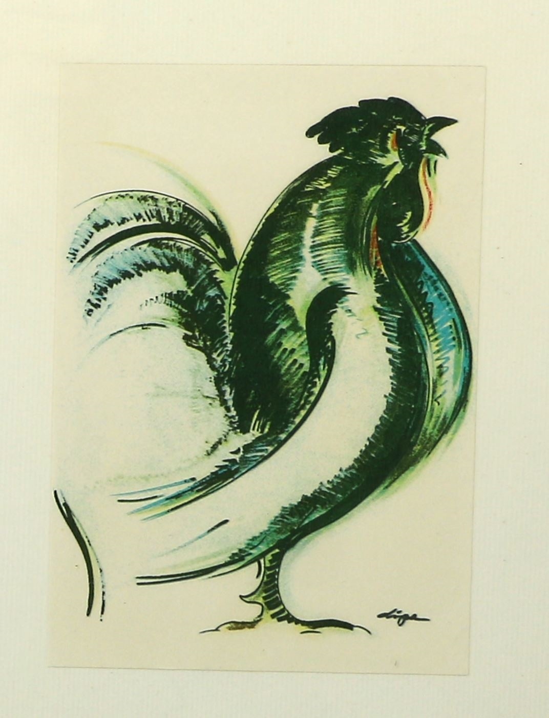 Artwork by Lipa Drojevic, Rooster” and “Maternity, Made of lithographs