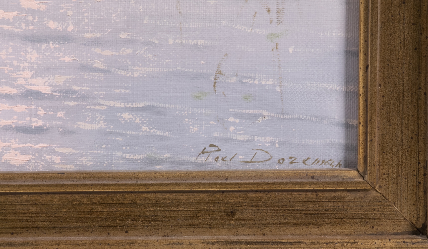 Artwork by Roelof Dozeman, Mallards Take Flight over Glistening Water", Made of oil on canvas