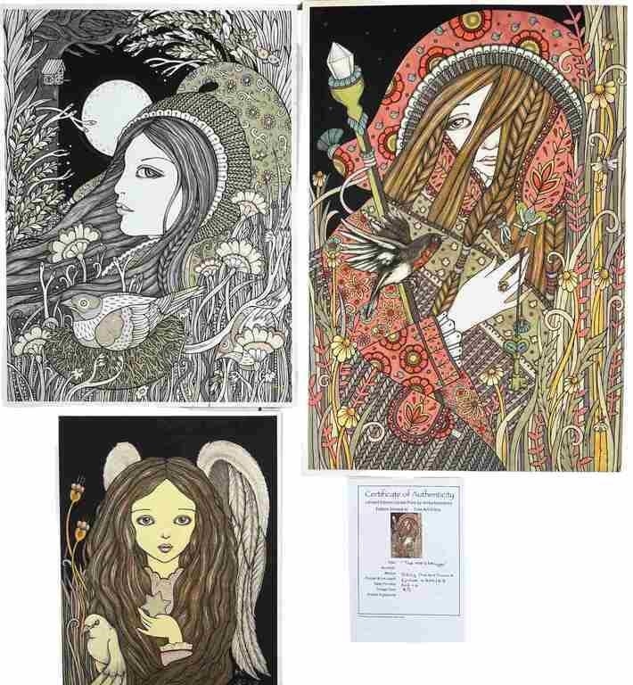 Artwork by Anita Inverarity, Ostara, Made of canvas giclee's mounted onto hardboard