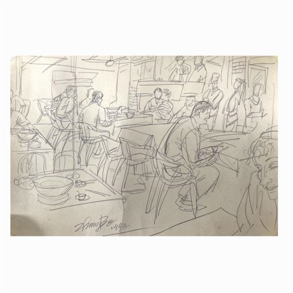 A restaurant scene - Zheng Bo