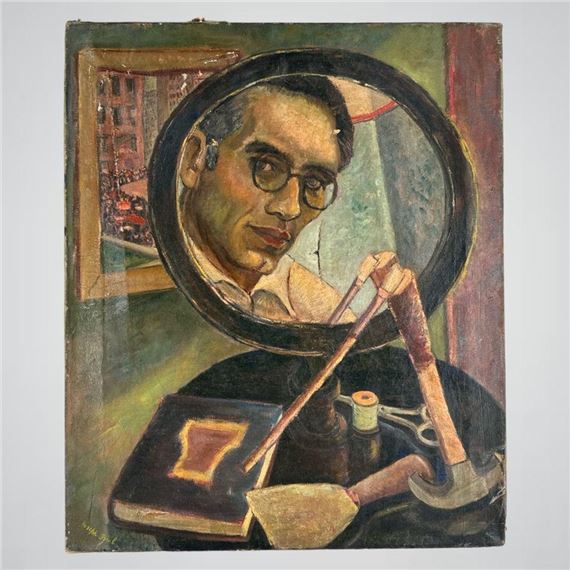 Mirror portrait of a man by Joseph Biel