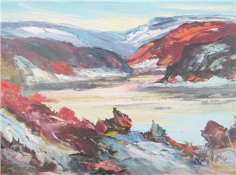 Swedish river landscape - Nils Gustaf Dremé