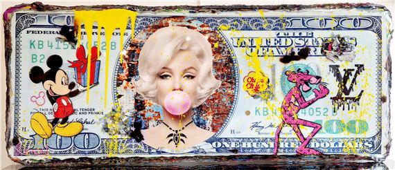 Marilyn 100 Dollar by Adriano Cuencas, 2022