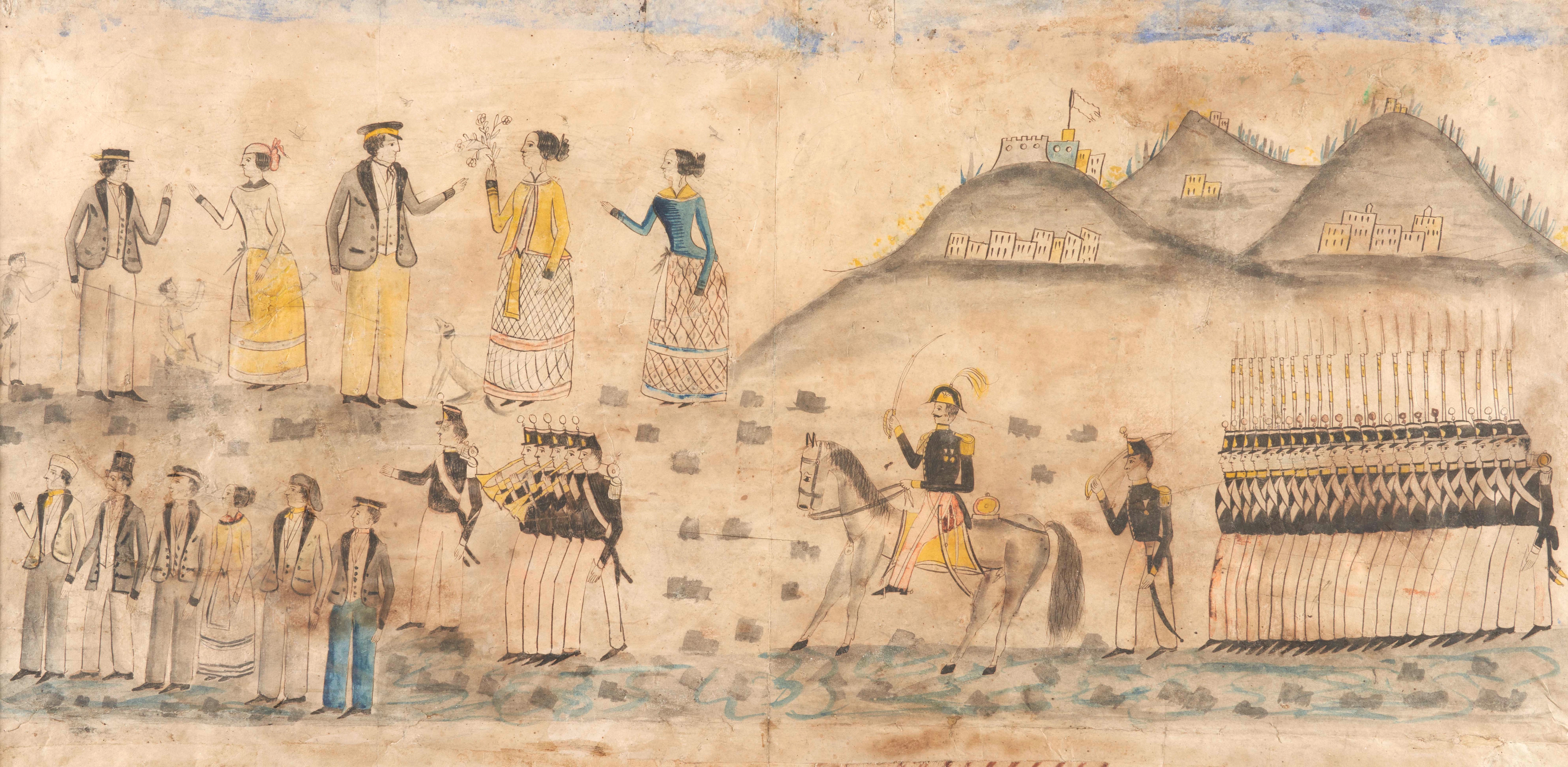 Latin American School, 19th Century | Mexican-American War Procession ...