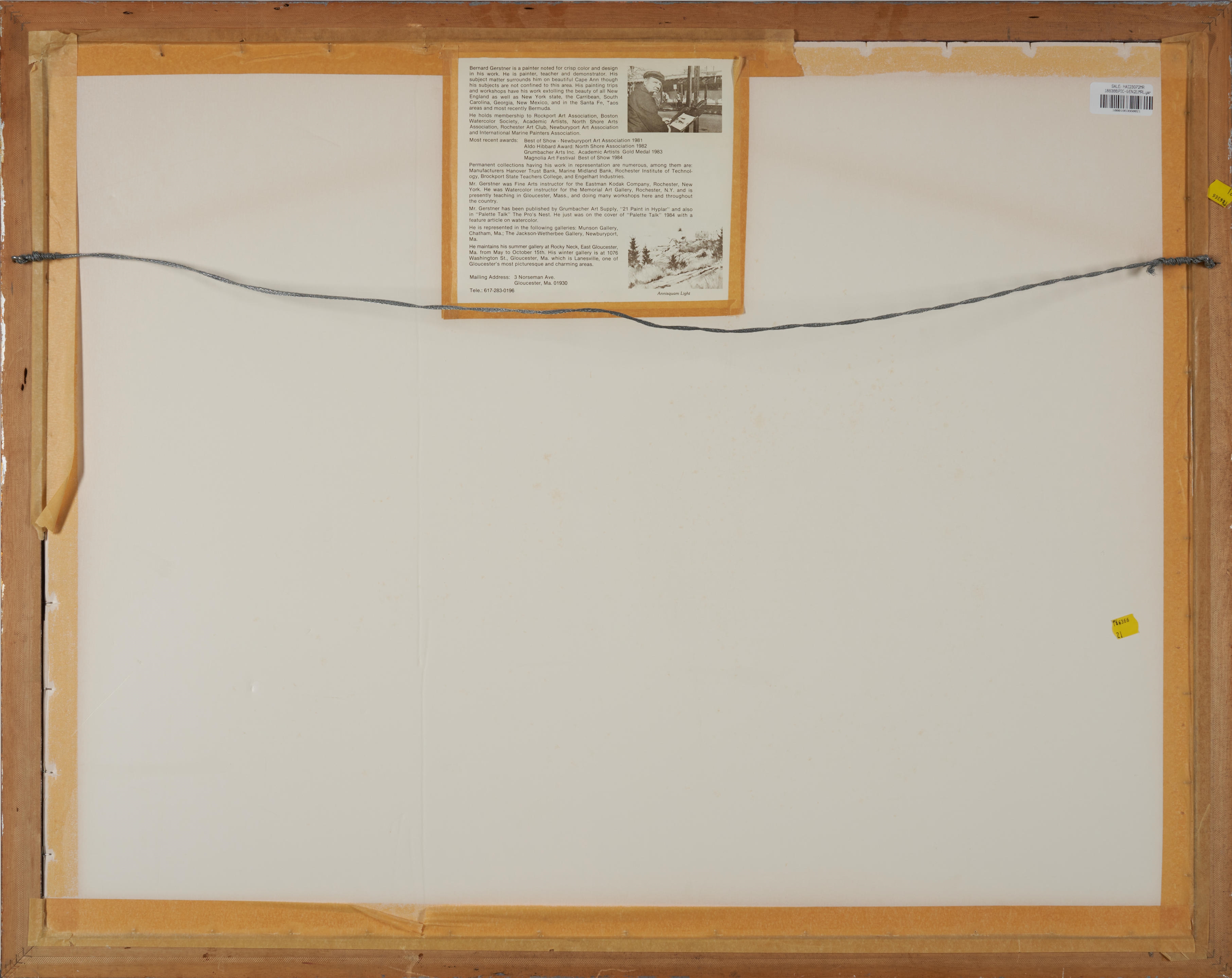 Artwork by Bernard Gerstner, Farm in Autumn, Made of watercolor on paper