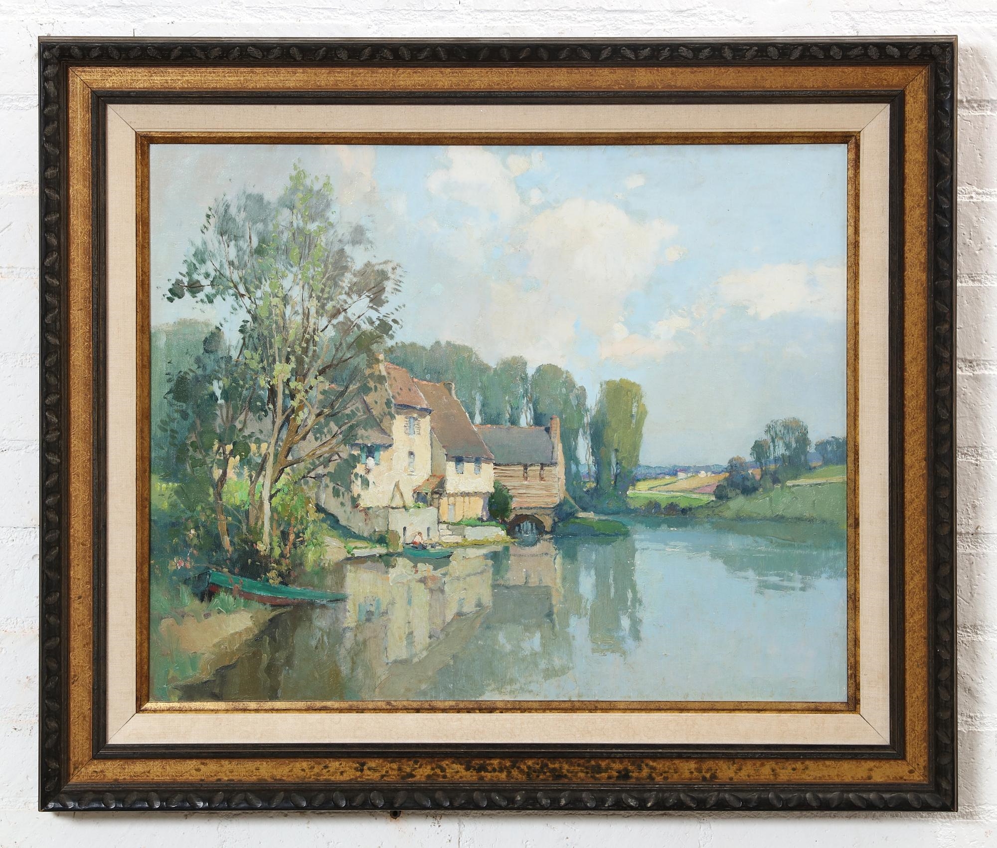 Artwork by Georges Robin, Moulin sur la Charente, Angouleme, Made of oil on canvas