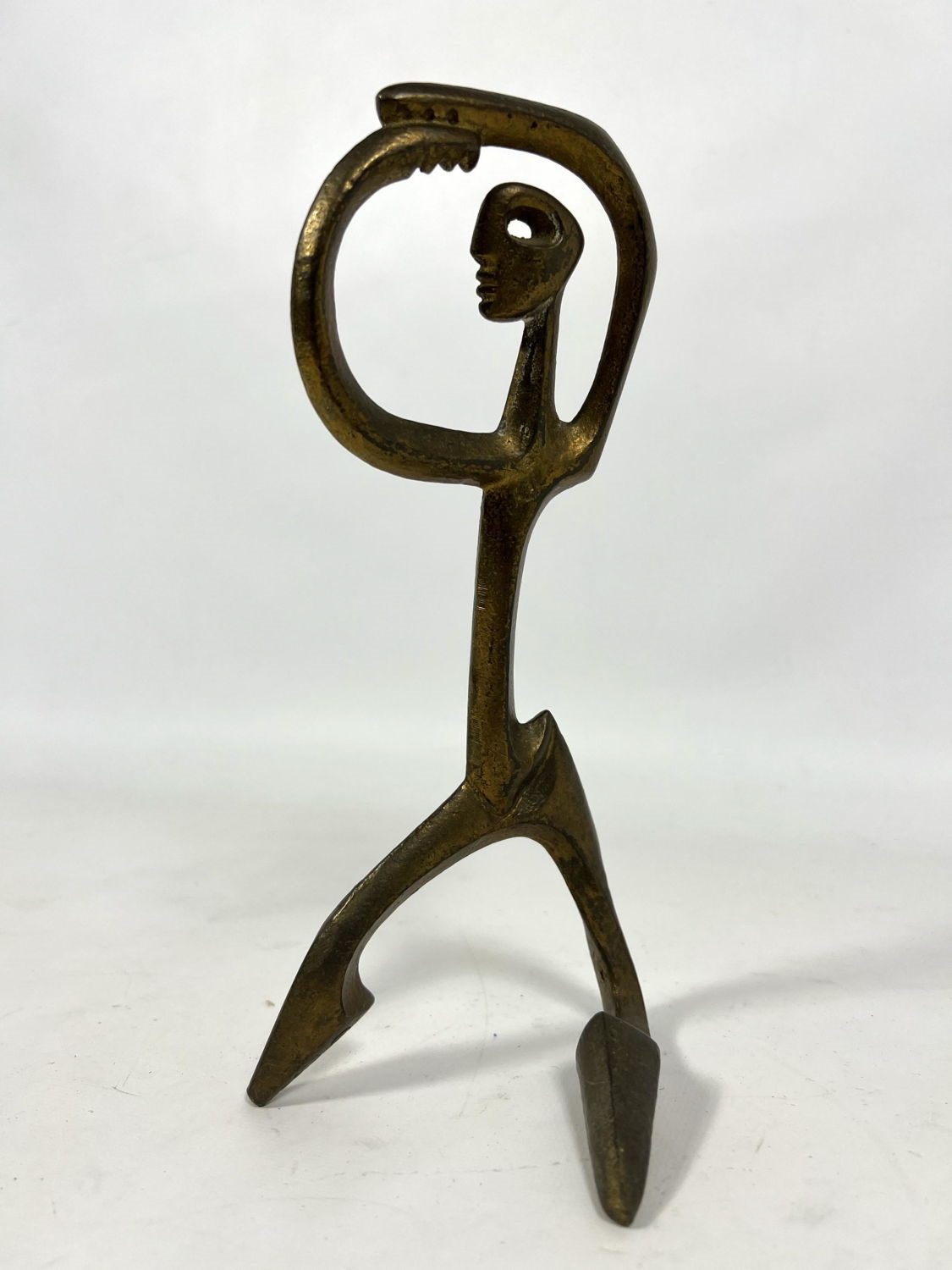 Artwork by Frederick Weinberg, Figure, Made of Gilt Metal with gold tone finish
