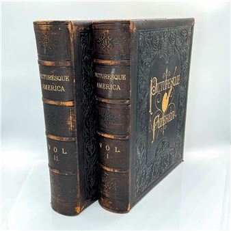 Set of two, Picturesque America Vol. 1 and 2 Hardcover Book - William Cullen Bryant