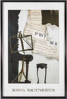 ROSINA WACHTMEISTER 油絵 音楽 Rosina Wachtmeister Lithograph Silver Foil Enhanced Signed Framed
