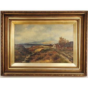 A horse and trap surmounting a hilltop - Albert Edward Boler