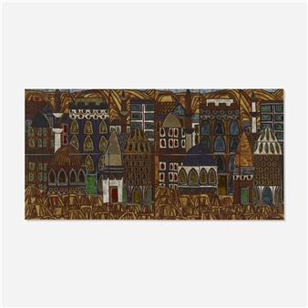 Jeweled City; Jeweled Village (diptych) - Raul Coronel