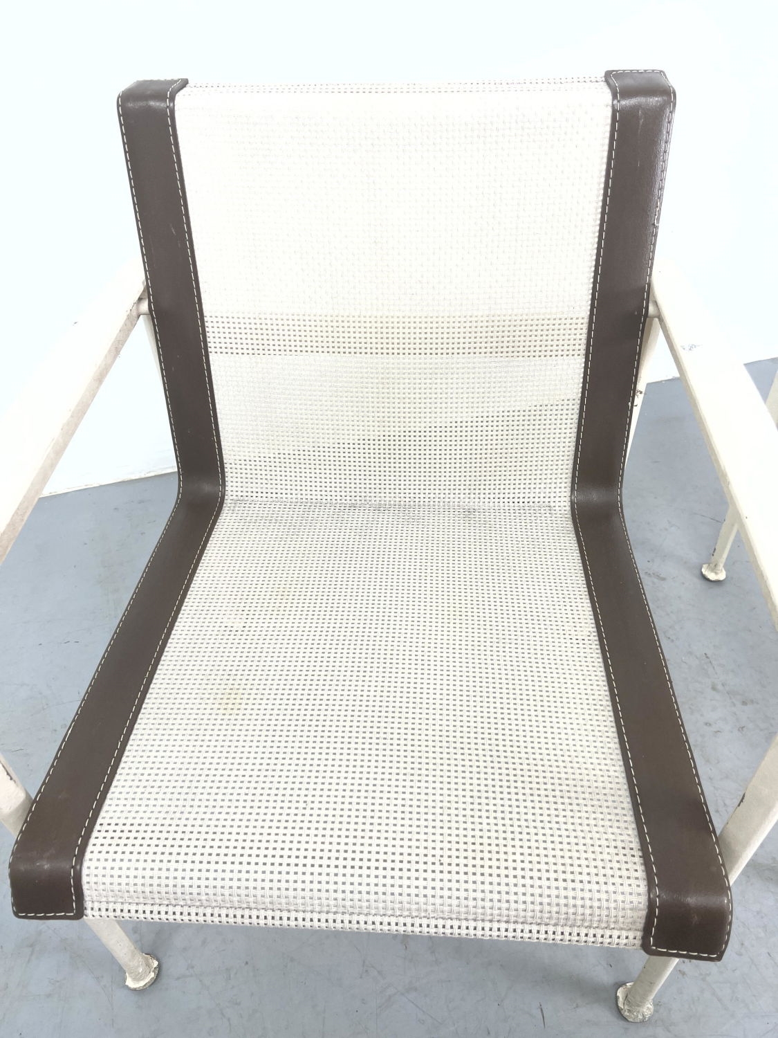 Richard Schultz Pr RICHARD SCHULTZ Outdoor Lounge Chairs. bed Mesh Seats on Cream T MutualArt