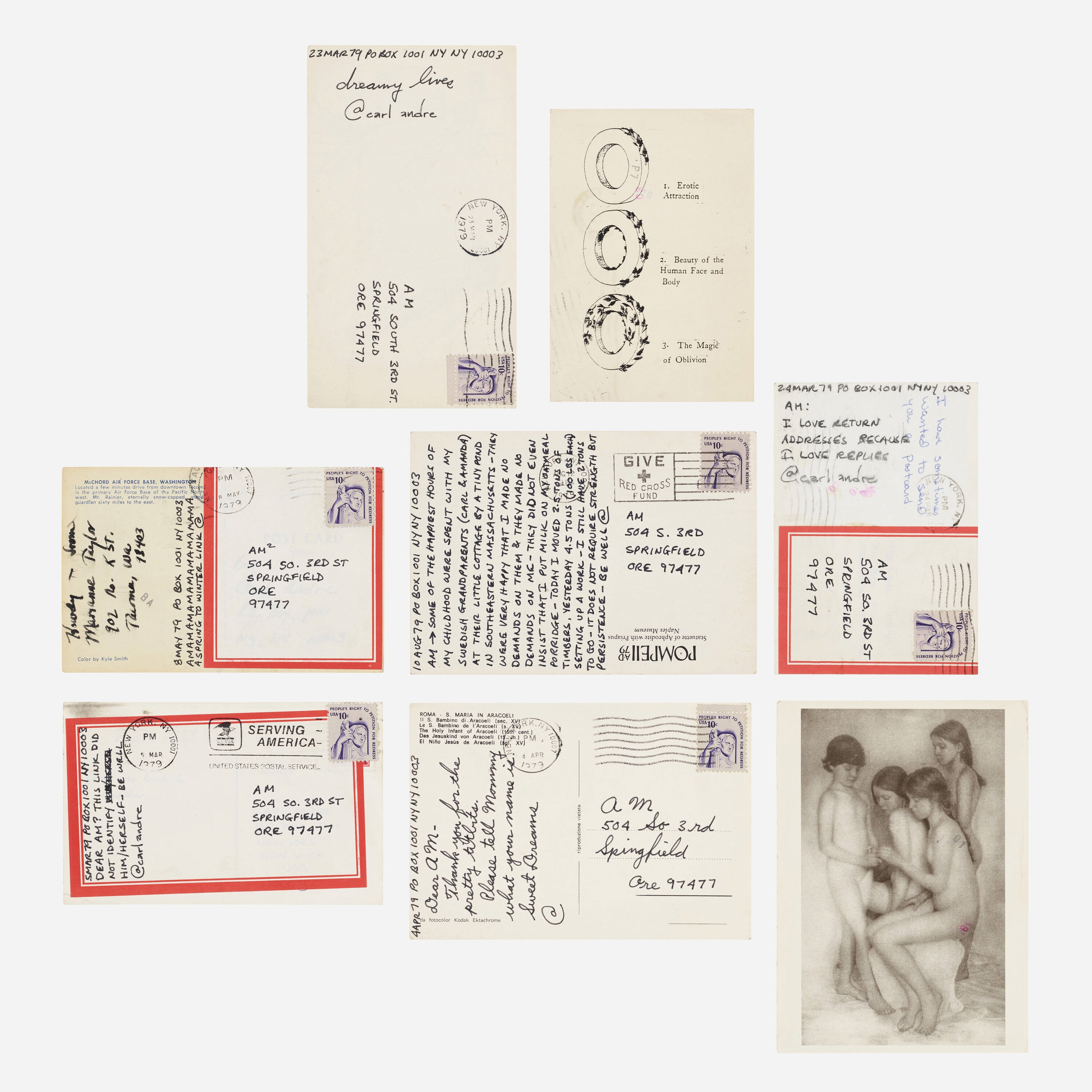 Carl Andre Collection of postcards, nine (1979) MutualArt