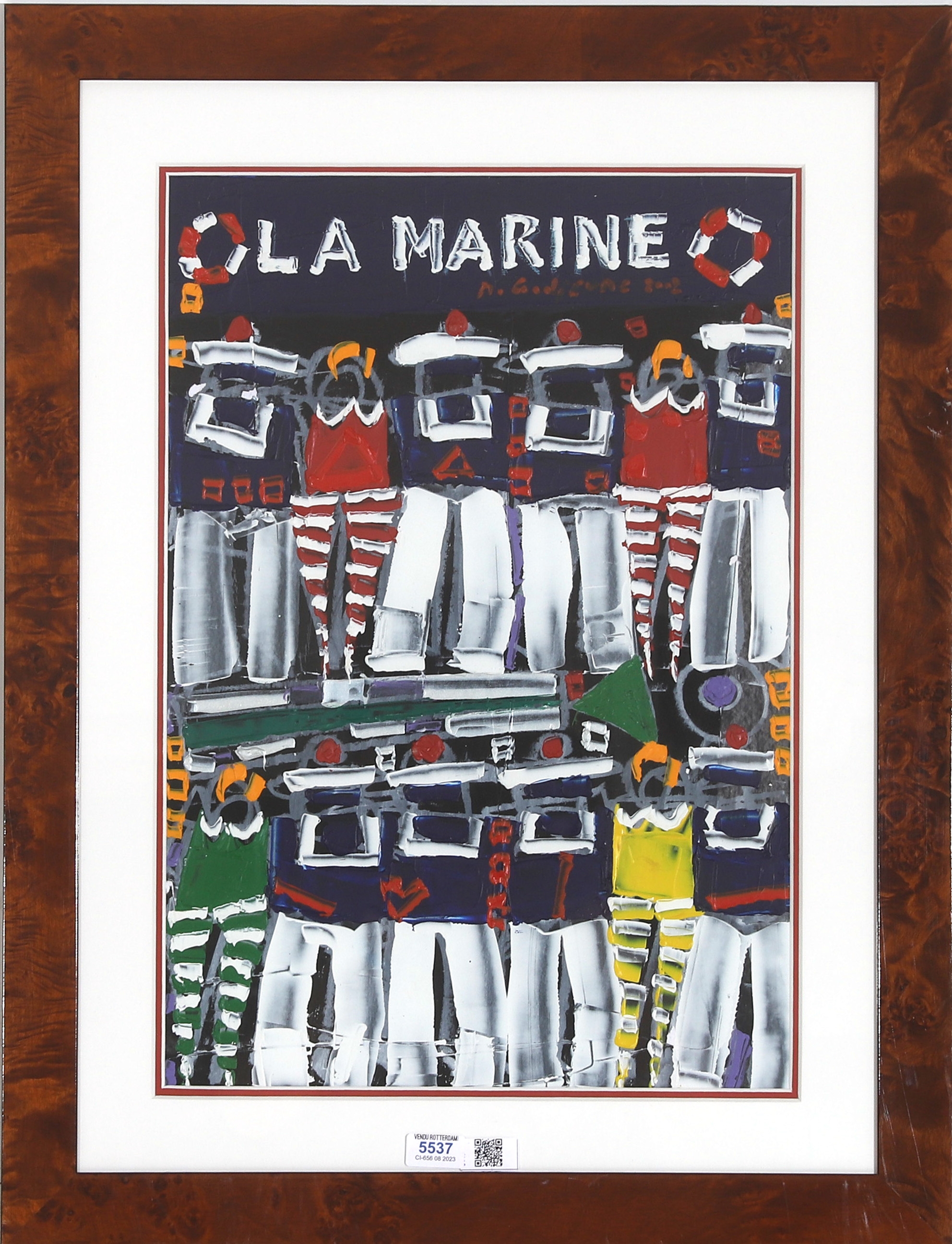 Artwork by Michel Godjevac, La Marine, Made of acrylic on paper