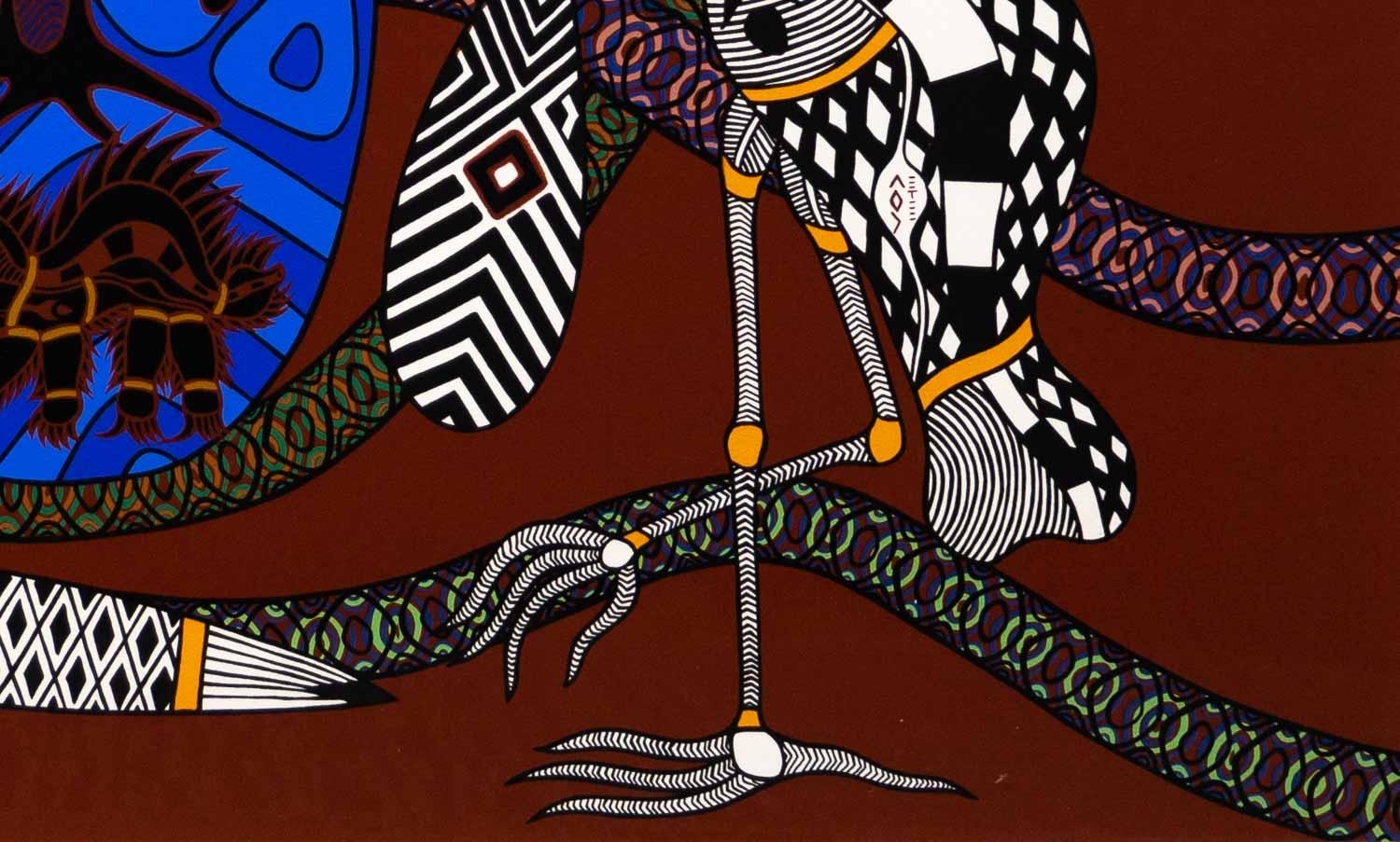 Artwork by Graham Rennie Biggibilla, Brolgas Murratha, Made of silkscreen