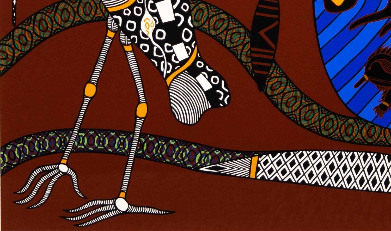 Artwork by Graham Rennie Biggibilla, Brolgas Murratha, Made of silkscreen