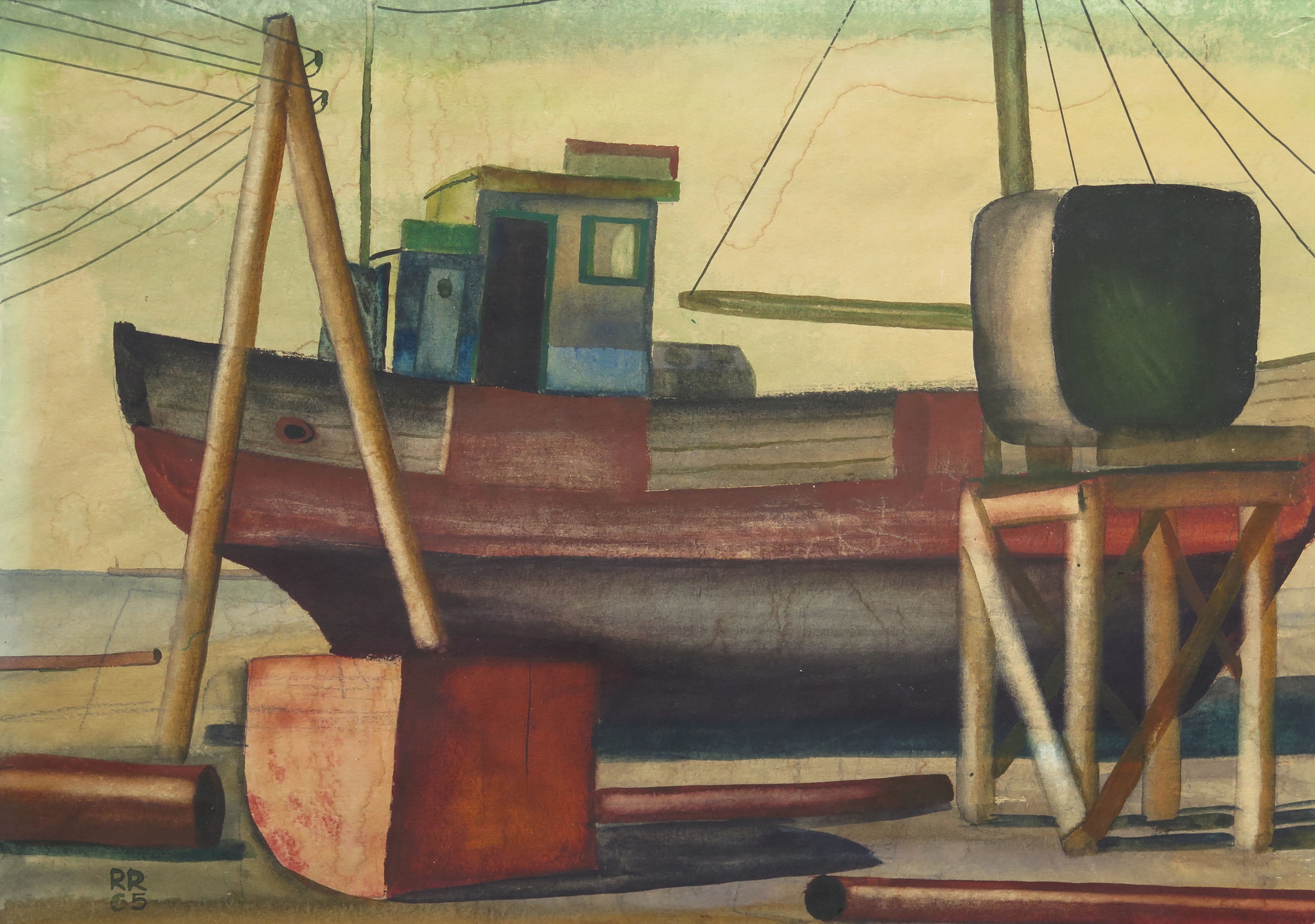 Artwork by Rusins Rozite, Osta, Made of paper, watercolor