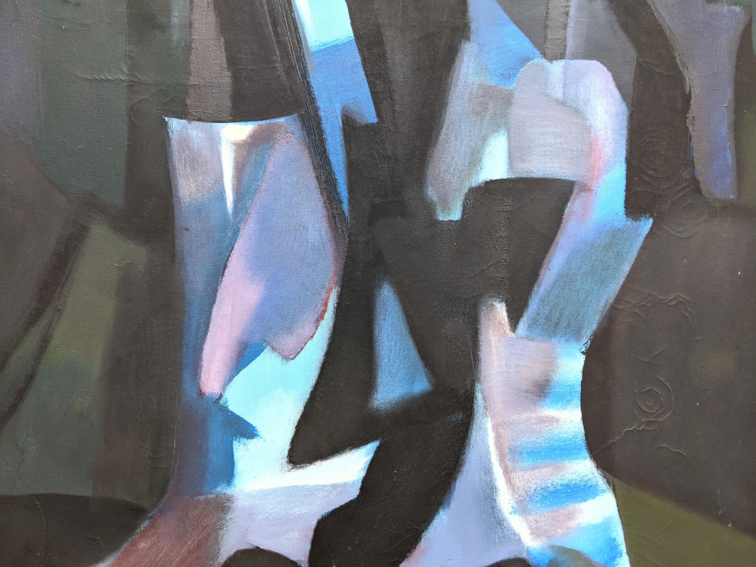 Artwork by Bernard Loiselle, Abstract: Trial By Combat, Made of Oil Painting