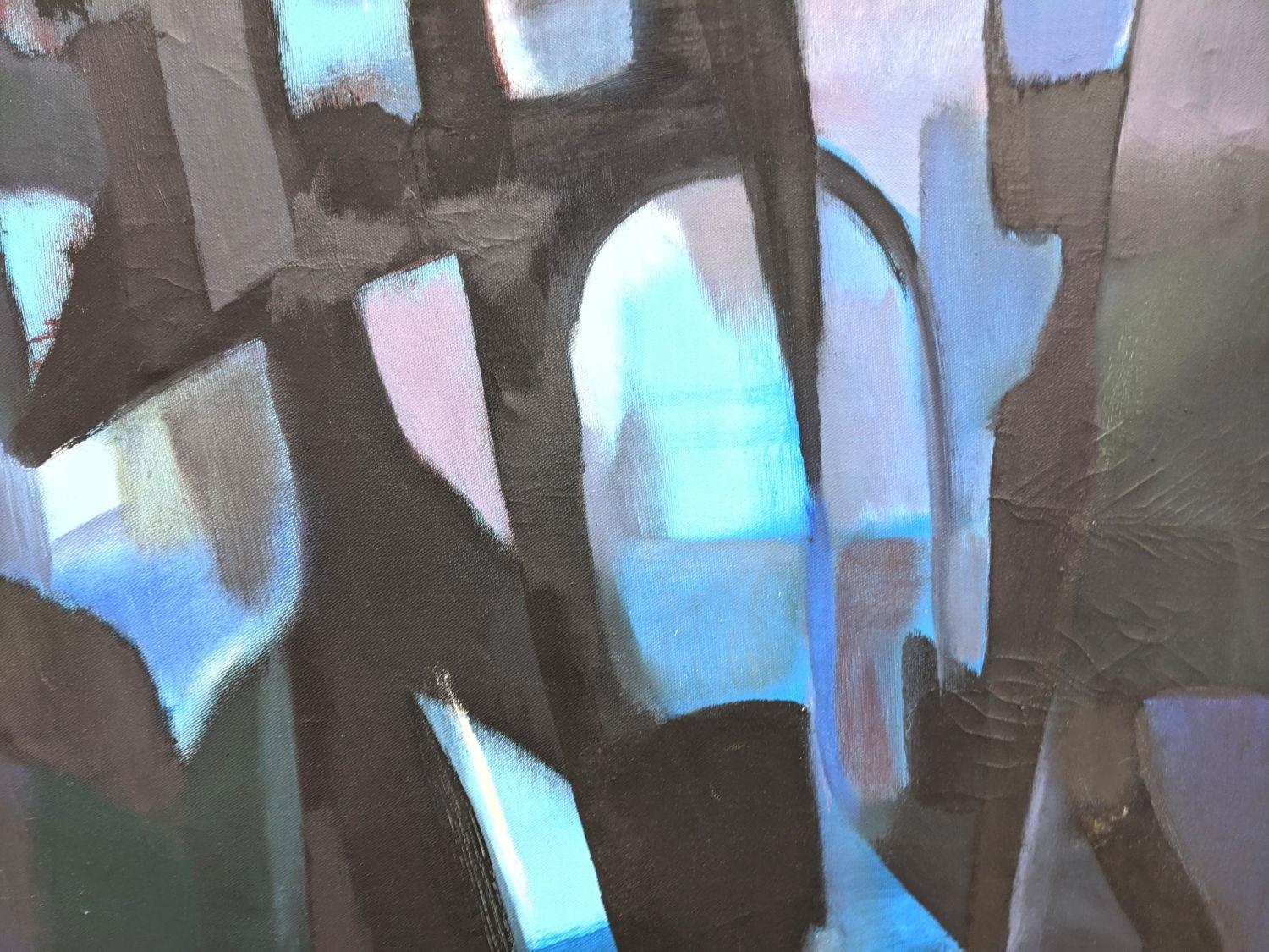 Artwork by Bernard Loiselle, Abstract: Trial By Combat, Made of Oil Painting