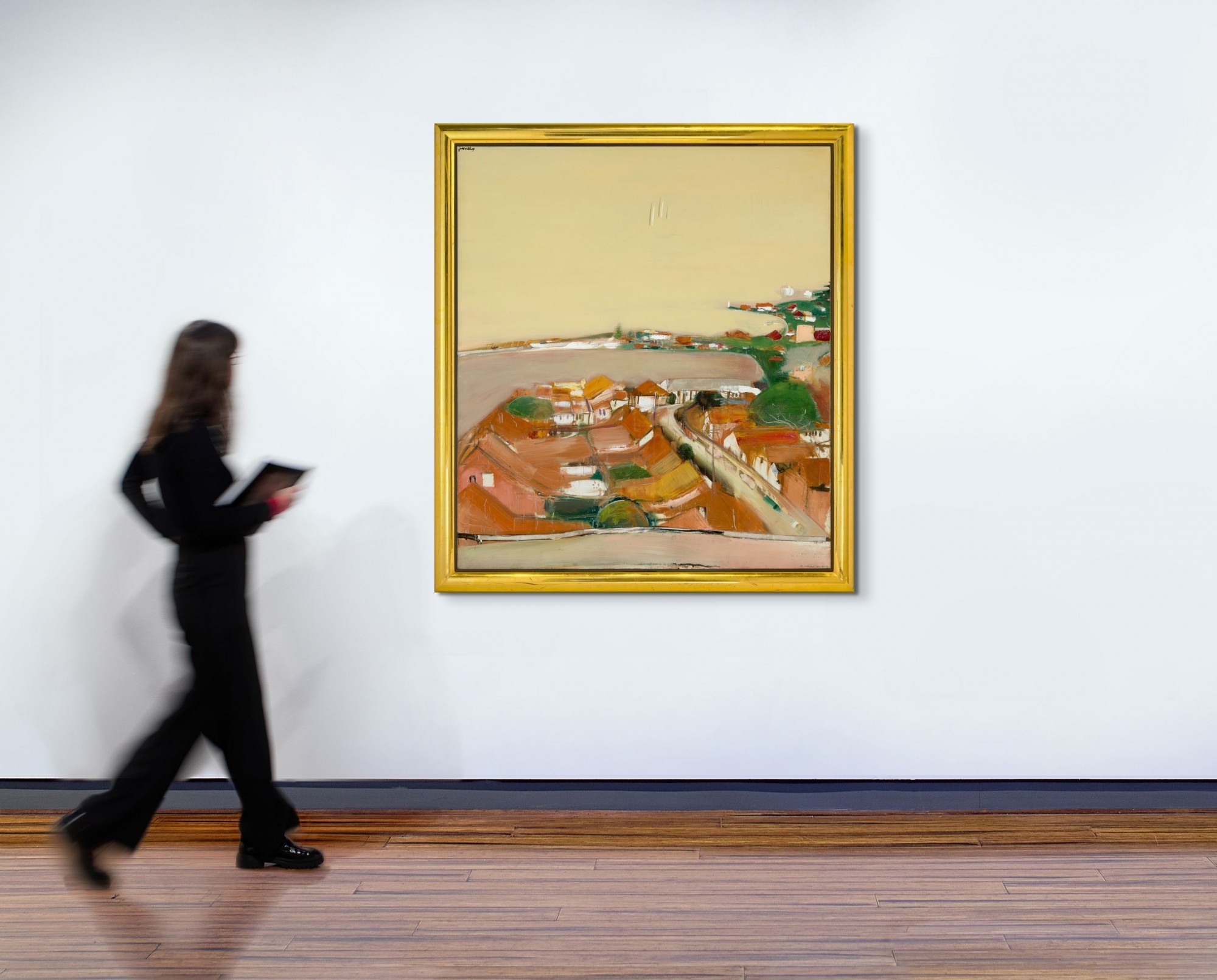 Artwork by Brett Whiteley, SOUTH COAST AFTER THE RAIN, Made of oil and collage on canvas (with white oil on Perspex surface)