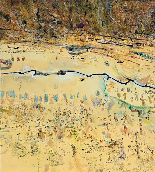 LANDSCAPE WITH CREEK BED by Fred Williams, 1976 - 1977